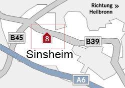 Anfahrtsplan Sinsheim Praxis